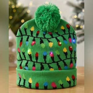 Christmas Lights LED Unisex Knitted Beanie